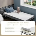 Folding Bed with Mattress, Upgraded 5" Memory Foam Mattress Portable