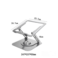 thumbnail image 2 of Laptopställ 360 For A Desk, Swivel Base, Adjustable Height, Foldable 10 To 17 Inches (Silver), 2 of 4