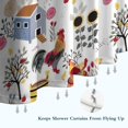 thumbnail image 6 of White Chicken Farm Pattern Shower Curtain 36"x72" ,Bathroom Decorative Shower Curtains Set with 12 Hooks,Modern Waterproof Washable Shower Curtain, 6 of 6