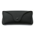 thumbnail image 2 of Eyeglasses Sunglasses Case Black PU Leather Semi-Hard Case Snap Button Closure, 2 of 3
