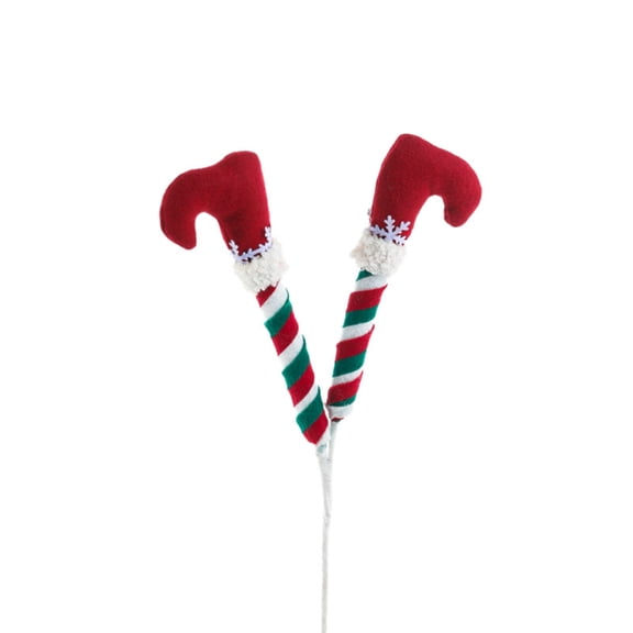5.51*14.96 Inch Elf Leg Insert Hook Boots Plush Toy,Posable Plush Toy For Christmas Play And Decoration