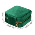 thumbnail image 2 of Unique Bargains Travel Jewelry Case, Small Jewelry Organizer Portable Mini Jewelry Box with Mirror Square Style 2, Green, 2 of 5