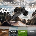 thumbnail image 3 of 1:14 RC Car, 50+ KPH High Speed Remote Control Car, 4WD Off Road Truck with 540 Brushed Motor, Metal Differential, LED Lights, 2.4GHz All Terrain Fast RC Truck for Adults & Kids, Green, 3 of 6