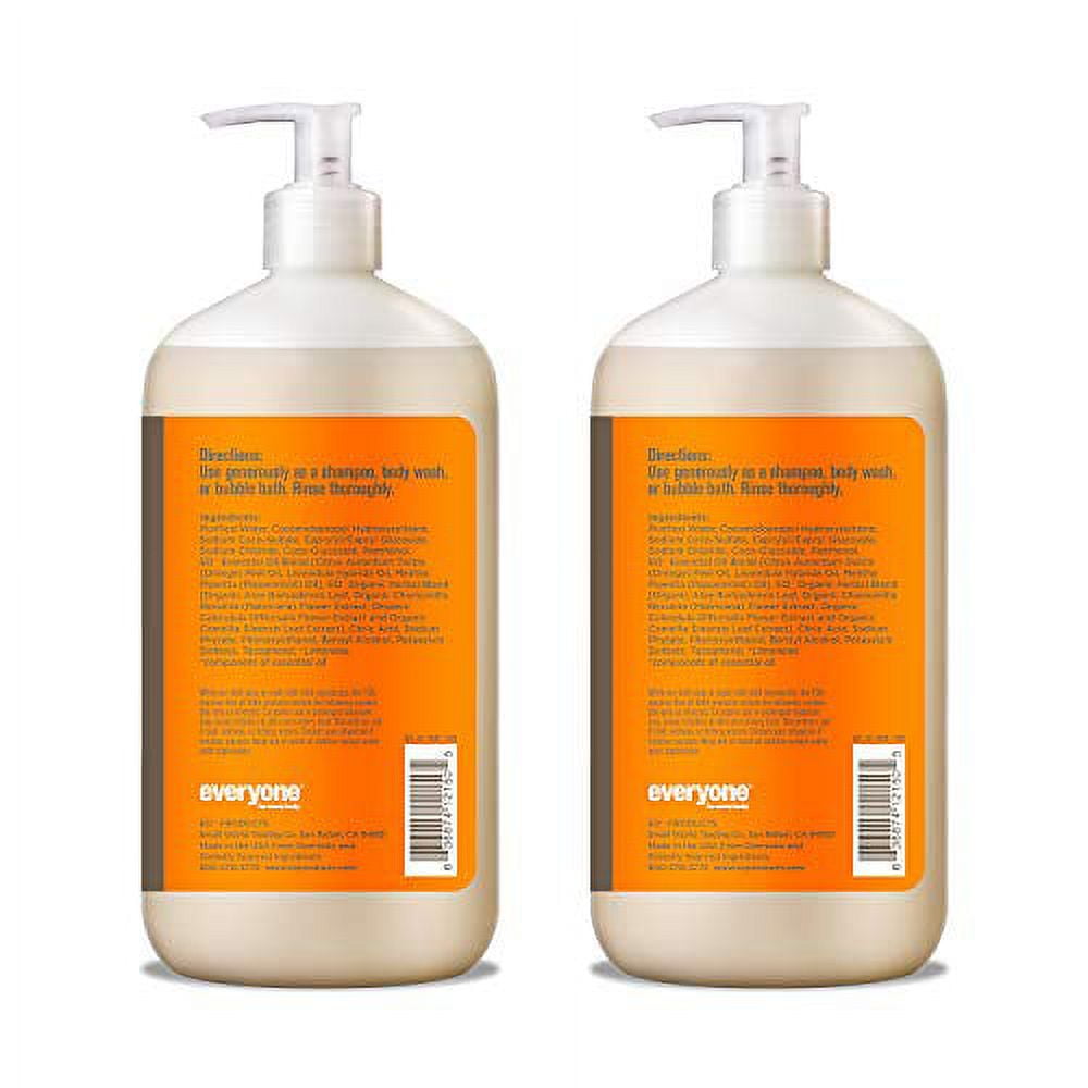Everyone 3-in-1 Soap: Shampoo, Body Wash, and Bubble Bath, Citrus and Mint, 32 Ounce, 2 Count