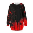 thumbnail image 5 of miqiqism Women's Halloween Hooded Dress Trendy Blood Tie Dye Hoodies Dresses with Pocket Casual Oversize Pullover Sweatshirt Dress Winter Fall Outfits 2024,R#11_Red,Large, 5 of 5