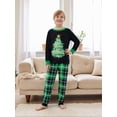 thumbnail image 3 of AIGUR Matching Family Christmas PJs, Tree Letter Plaid Print Soft Holiday Pajamas for Whole Family, 3 of 9