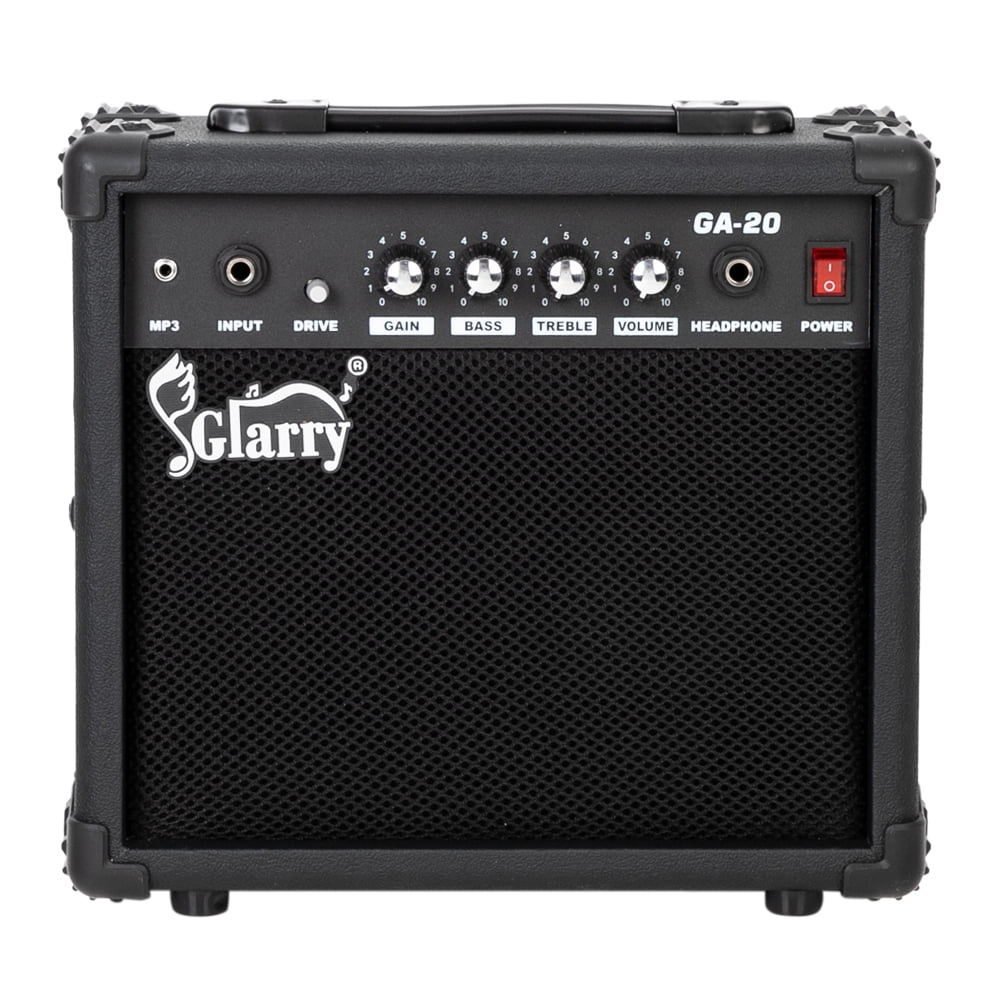 Guitar Amplifier&nbsp;Controls - Lighted Power Switch, 1/4" Headphone Jack - Portable, Black - Ideal for Beginners
