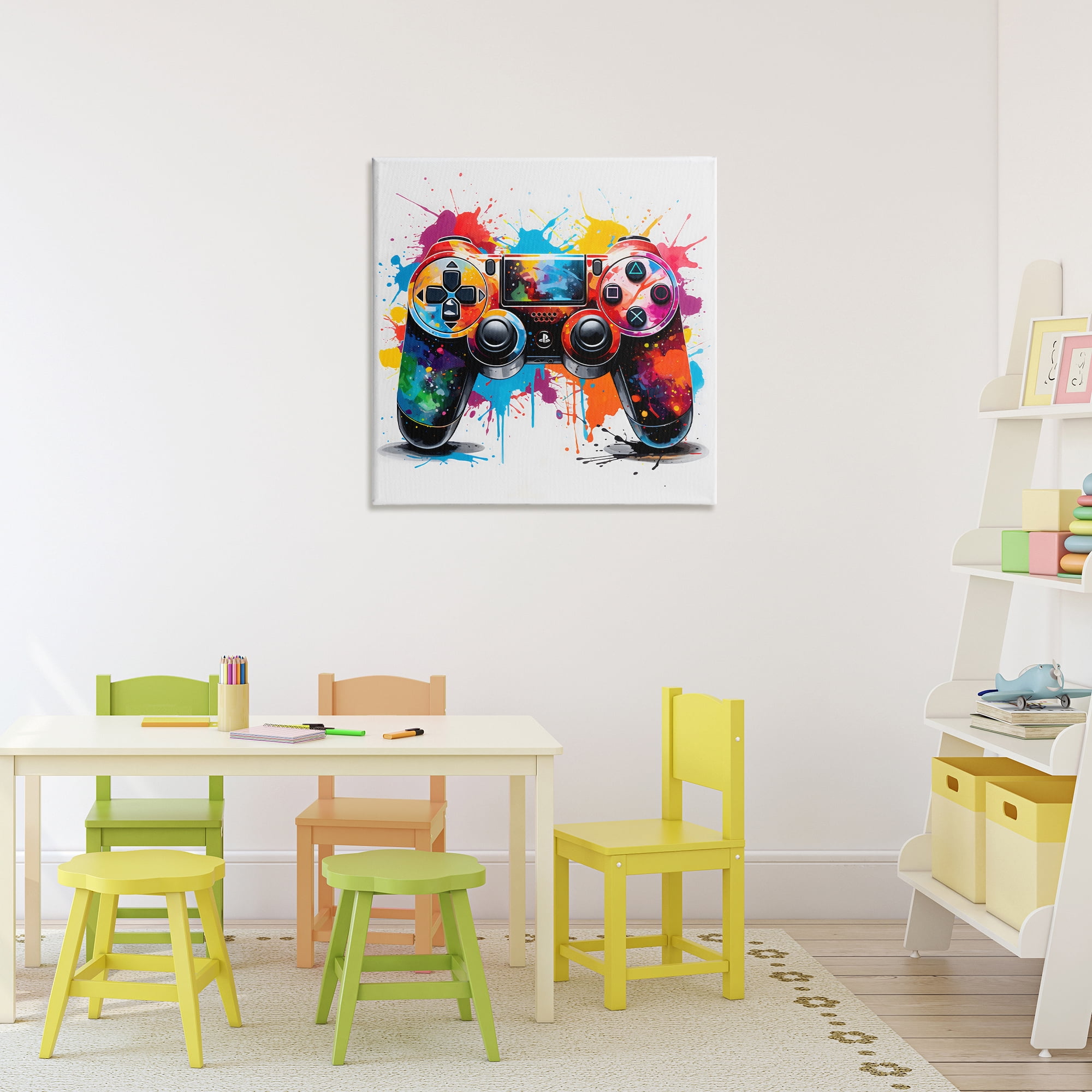 Stupell Industries Playful Bright Game Controller Canvas Wall Art, design by Creative Studio