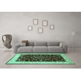 thumbnail image 3 of Ahgly Company Indoor Rectangle Persian Turquoise Blue Traditional Area Rugs, 8' x 10', 3 of 4