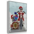 thumbnail image 3 of Christmas Mutts Christmas Chopper - Framed Gallery Wrapped Holiday Canvas - 17 x 25 - White Frame, 3 of 8