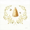 thumbnail image 2 of Great Art Now Bees and Blooms Skep Laurel by Danhui Nai, Framed Wall Art, 13.25W x 13.25H, 2 of 3