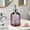 Purple, variant on Danhjin Soap Dispenser, Wave Pattern Foaming Liquid Hand Soap Dispenser for Bathroom Kitchen, Colored Glass Operated Shampoo Conditioner Dispenser with Pump, Modern Countertop Decor, 7.48x2.76in