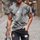 thumbnail image 2 of Camisas de Manga Larga para Hombres Blusa de Cuello Redondo de Impresión Cómoda, Camisa Casual de Poliéster para Uso Diario, de Fiesta Y de Primavera de Verano, 2 of 5