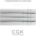 thumbnail image 4 of CGK Linens Extra Soft Pillowcases Set of 4 - Queen / Standard Size Hotel Luxury Breathable & Cozy 4-Piece Pillow Covers, Light Gray, 4 of 7