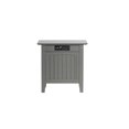 thumbnail image 4 of AFI Table d'Appoint en Bois Massif Nantucket avec Chargeur USB Ensemble de 2 Gris, 4 of 5