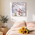 thumbnail image 4 of Canvas Wall Art, Christmas Snowman Framed Canvas Prints for Living Room Bathroom, Snowflake Forest Xmas Cardinal Birds Berries Gallery Wrapped Wall Decor for Home Office, Gifts, 12"x12" Ship Next Day, 4 of 9