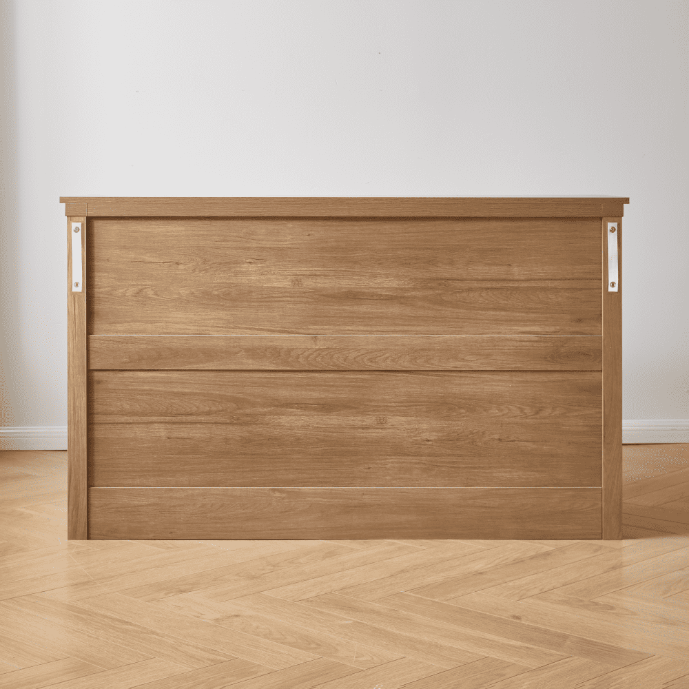 ABOURT Rustic Oak 7 Drawer Dresser for Bedroom, Farmhouse Wood Chest of Drawers with Metal Handles and Thickened Top for Closet and Living Room
