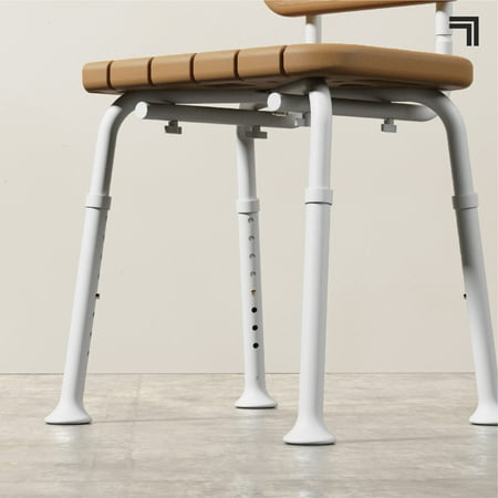 Sharper Image® Deluxe Shower Chair, Bath Seat for Seniors, Shower Bench with Back, Bathroom Safety