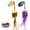 Purple&Yellow, variant on Brass Inline Spinner Bait, Rooster Tail Fishing Lure for Musky Pike Walleye Trout Bass
