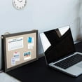 thumbnail image 4 of Sfugno Wood Bulletin Boards, 2-Pack Linen Wall Bulletin Board, Decorative Hanging Pin Board, 16"x11"Frame Cork Board Light Bulletin Boards for Home Kitchen Office,Black, 4 of 10