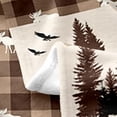thumbnail image 3 of YST Rustic Deer Antler Flannel Blanket Baby 30x40 inch,Black Bear Fleece Blanket,Woodland Wildlife Moose Throw Blanket,Checkered Buffalo Plaid Patchwork Bed Blanket Lightweight,Brown Green, 3 of 4