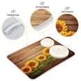 thumbnail image 4 of Sunflowers Dish Drying Mat Microfiber Kitchen Mats Large Counter Absorbent Dish Pad Drainer Rack 16"x18", 4 of 7