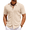 Wood Ash, variant on COOFANDY Men's Knit Short Sleeve Button Down Shirt Summer Beach Casual Vintage Shirt Knitted Shirts
