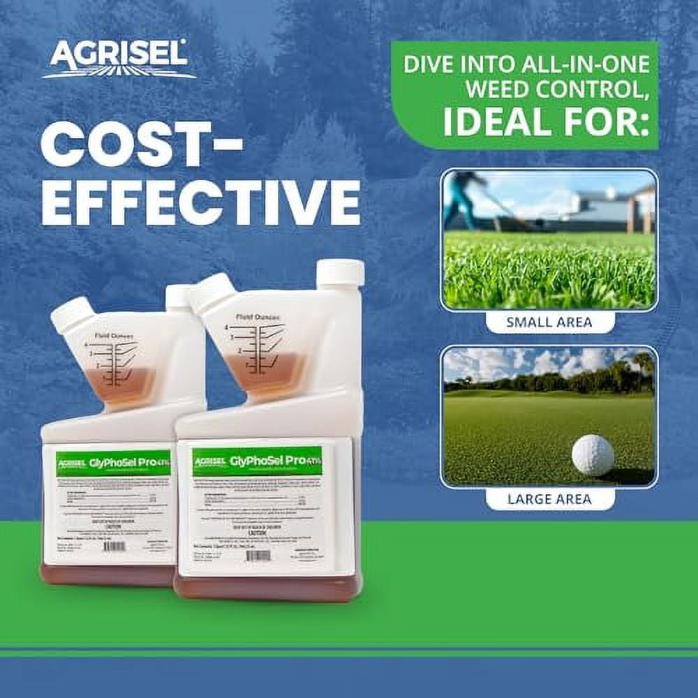 GlyPhoSel Pro Weed Killer, Tackles Hard-to-Kill Weeds, Low-Odor, Easy Mixing, Pet Safe, 3-Pack of Disposable Gloves Included, 32 Ounces