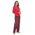 thumbnail image 3 of Casual Nights Women's Jersey Knit Long-Sleeve Top and Soft Flannel Bottom Pajama Set, 3 of 4