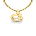 thumbnail image 4 of SuperJeweler C Initial Necklace in Heavy 14 Karat Yellow Gold With Free 18 inch Cable Chain, for Women, 4 of 6