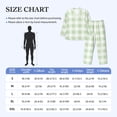 thumbnail image 4 of Salouo Pistachio Green Checkboard Print Button-Front Long Sleeve Pajama Set for Men, Soft 2Pjs Men's Long Sleeve Sleepwear-Large, 4 of 7