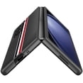 thumbnail image 3 of For Samsung Galaxy Z Fold 6 Fabric PU Leather Flip Hybrid Shockproof Hard PC Shell TPU Thin Slim Durable Protective Cover ,Xpm Phone Case [ Black ], 3 of 9