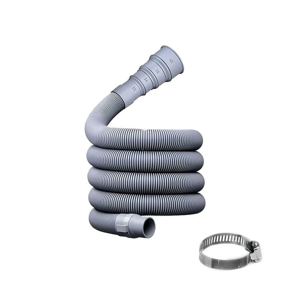 ZEPARO Flexible Washing Machine Drain Hose Extension - Durable Plumbing Fittings for Laundry Washer Dryer Connector Replacement - Universal Compatibility for Efficient Water Disposal