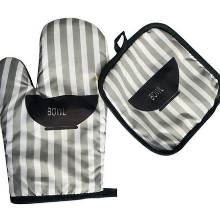 

Liveday Oven Mitt and Pot Holder Cotton Heat Resistance Protection Comfort Thickened for Household 2-piece Set