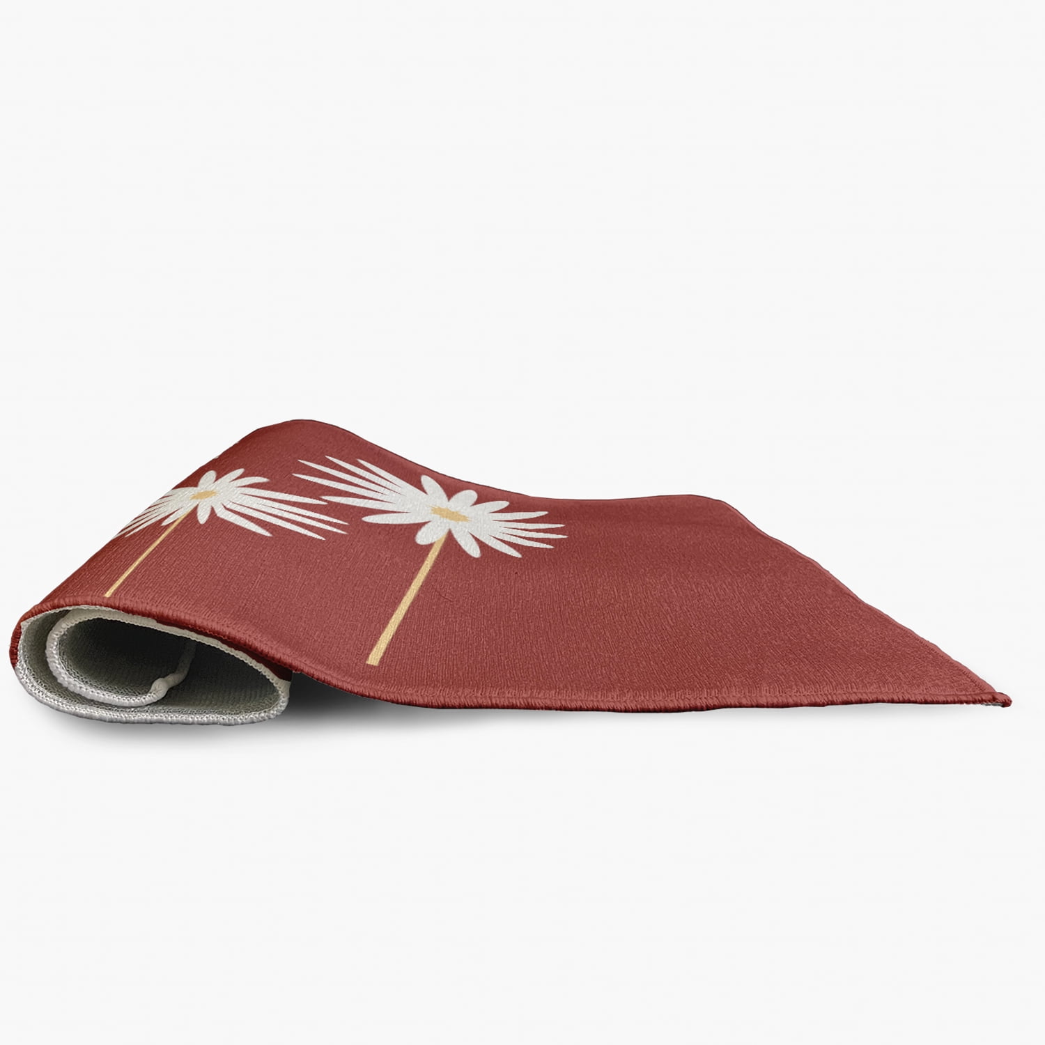 Simply Daisy 3' x 5' Ligonberry Red Floral Print Spring Chenille Indoor/Outdoor Rug