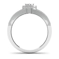 thumbnail image 4 of 0.25 Carat (ctw) Sterling Silver Round Diamond Ladies Split Shank Halo Engagement Ring 1/4 CT, 4 of 4