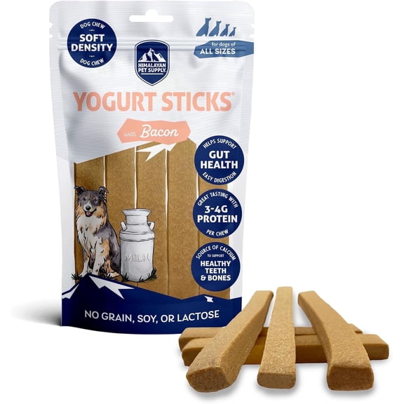 Himalayan Pet Supply Yogurt Sticks Bacon Flavor Dog Treats, 4.8-oz bag