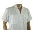 thumbnail image 4 of Men 2pc Stacy Adams leisure suit guayabera traditional matching Set 2201 White, 4 of 6