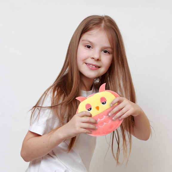 HONITANO Cute Plush Bear Shaped 4Pcs 3.1X3.1X0.8In Coin Purse Wallet