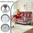 thumbnail image 6 of Xoenoiee Christmas Tree Snowflake Print 6-Piece Loveseat Recliner Slipcover Stretch Recliner Sofa Cover Christmas Decor 2 Seater Washable Reclining Couch Cover Furniture Protector with Pocket, 6 of 6