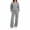 Gray, variant on vdgthytj Sweatsuits Women 2 Piece Outfit Long Sleeve V-Neck Tops Drawstring Wide Leg Pants Fall Winter Athleisure Tracksuits(X-Large,White)