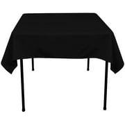 Nappe 90x90-Inch Noir Nappe Carrée Polyester Rectangulaire Couverture de Table