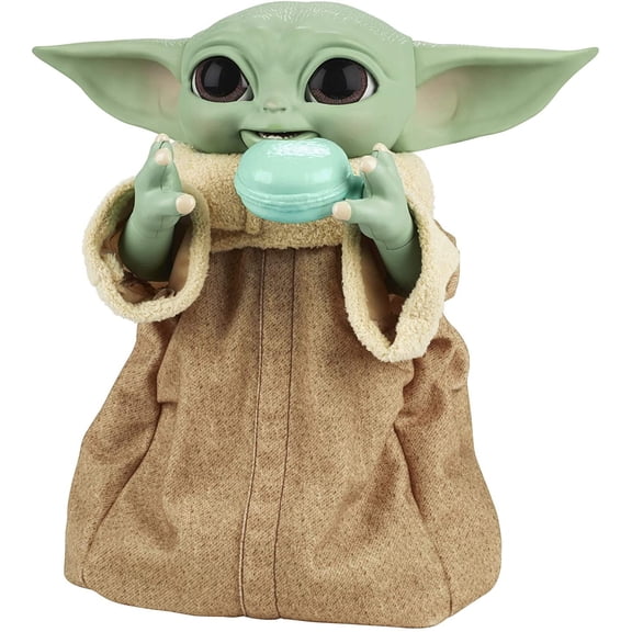 Star Wars Galactic Snackin Grogu 9.25-Inch-Tall Animatronic Toy, Over 40 Sound