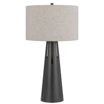 Cal Lighting 100W 3 way Hayti metal table lamp with 2W led night light