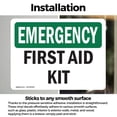 thumbnail image 3 of (2 Pack) First Aid Kit OSHA Emergency Sign 10 Inch X 7 Inch Vinyl Label Decal Sticker Weather Resistant, UV Protected for Workplace, Business, and Construction Site, Made in the USA, 3 of 7