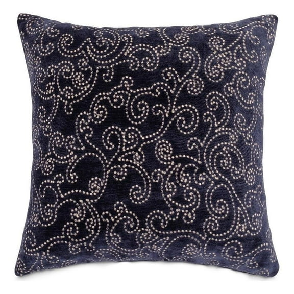 Blue My Mind Darling 19" Chenille Square Accent Pillow - Navy in Set of 2
