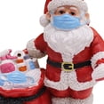 thumbnail image 3 of Papá Noel con facial en cuarentena Estatua creativa Adornos de decoración Árbol de Navidad Adorno colgante Juguetes Regalos para niños De pie, 3 of 6