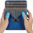 thumbnail image 4 of SHISUYAN 1 Set Thumb Piano Portable Kalimba 21 Keys Hand Piano Musical Instrument (Blue), 4 of 8