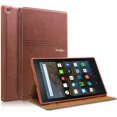 thumbnail image 1 of GoldCherry for Amazon Fire HD 8 Tablet Case, Folio PU Leather Stand Smart Cover with Auto Wake/Sleep Function for Amazon Fire HD 8 6th/7th/8th Generation 2016/2017/2018 Release(Brown), 1 of 8