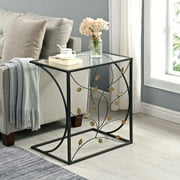 FirsTime & Co. Bronze Lark And Branches End Table, Farmhouse, Antiqued, Rectangular, Metal, 22 x 15.75 x 24 in